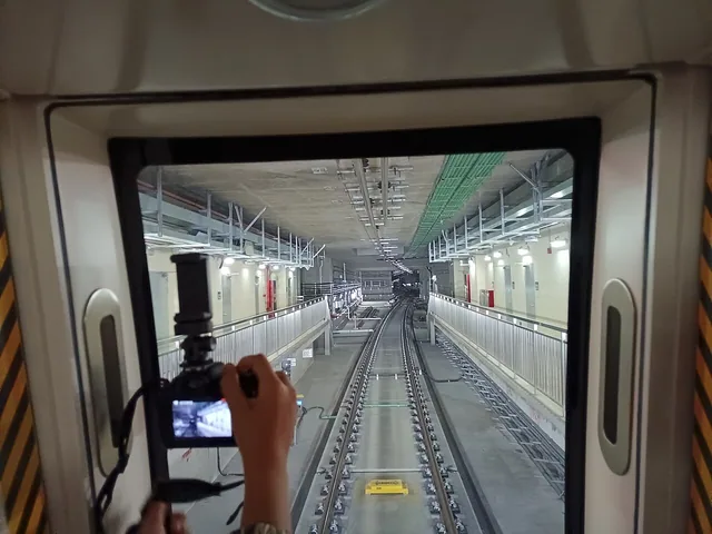 Inside a Shenzhen Metro Line 13 train