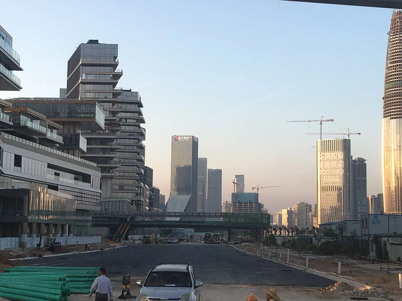 The One Shenzhen Bay towers and the China Resources Headquarters on the Houhai skyline