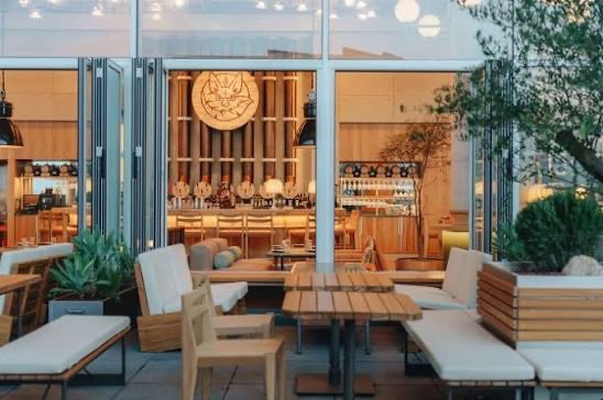 The waterfront terrace at Commune Museum in Shekou